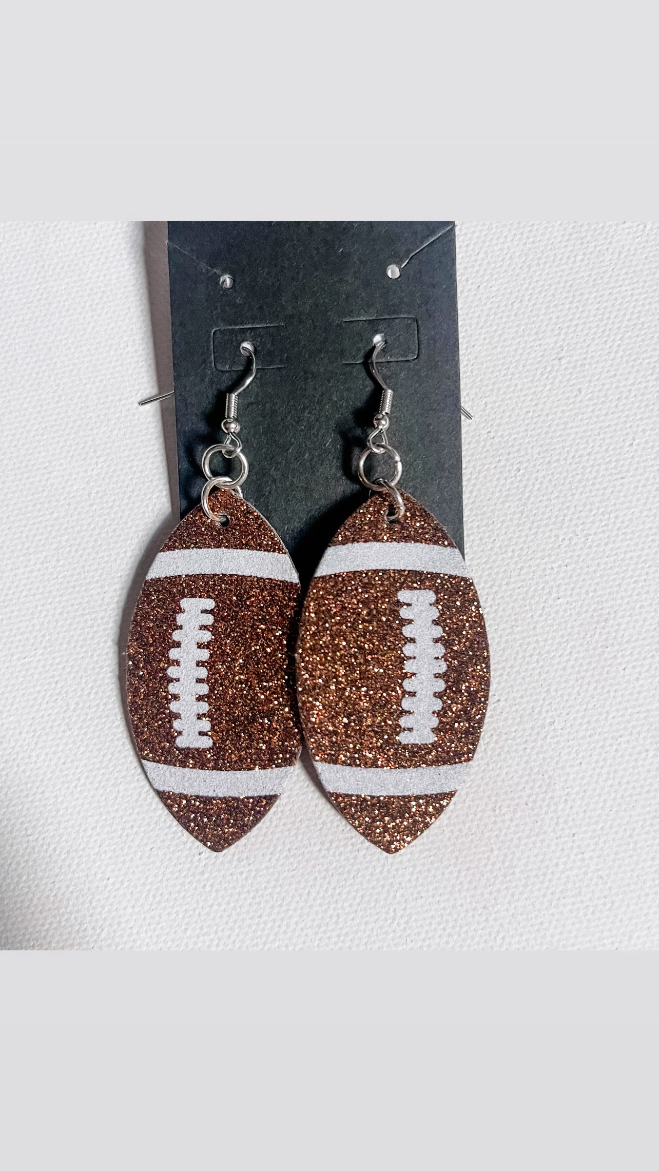 Football sparkle earrings