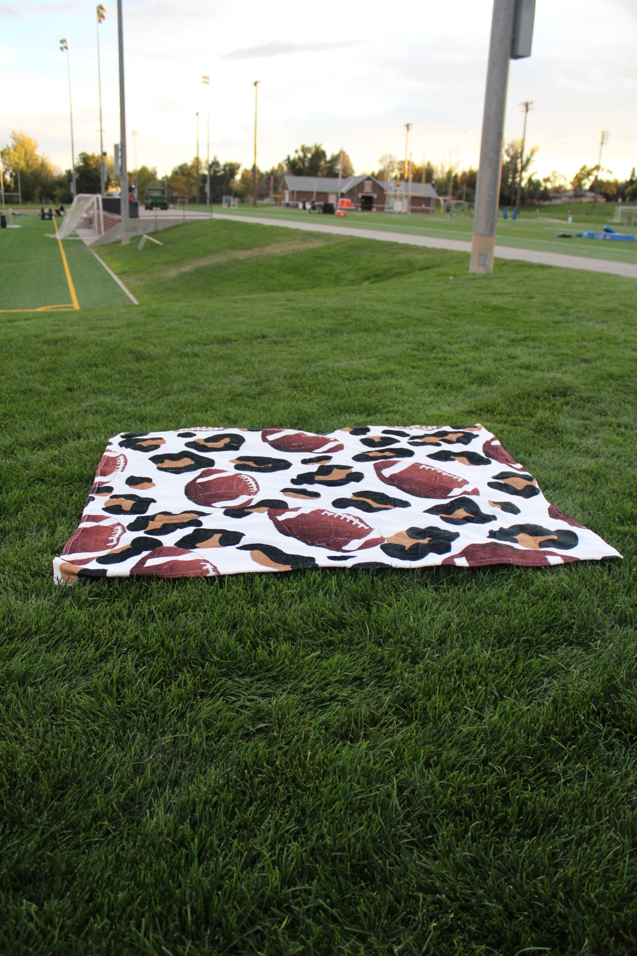 Cheetah Minky Football Blanket