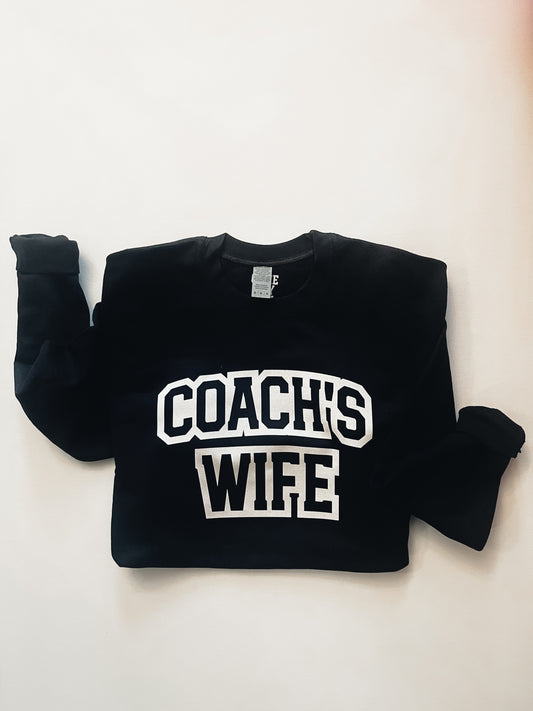 Coachs Wife crewneck sweater | black