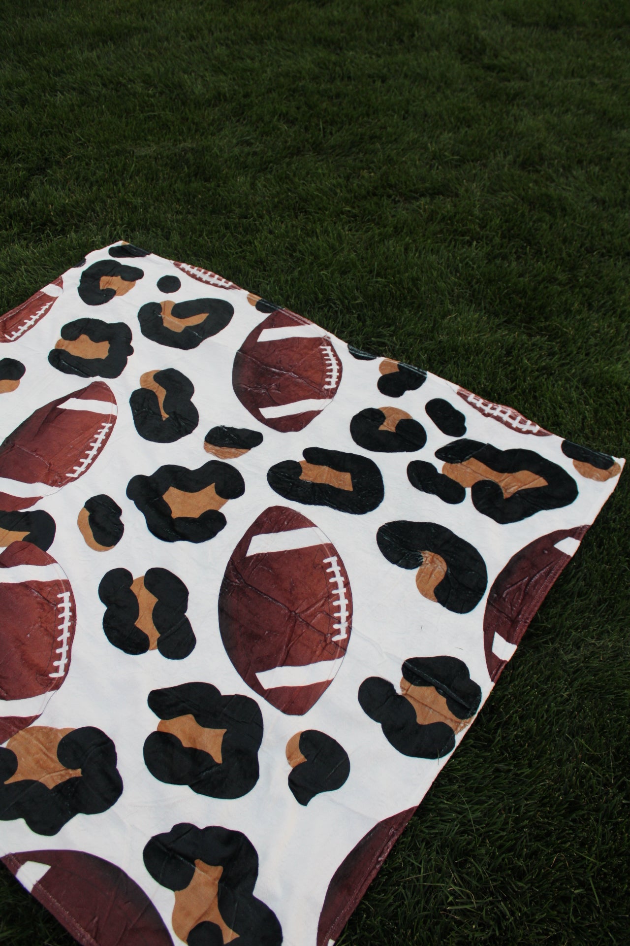 Cheetah Minky Football Blanket