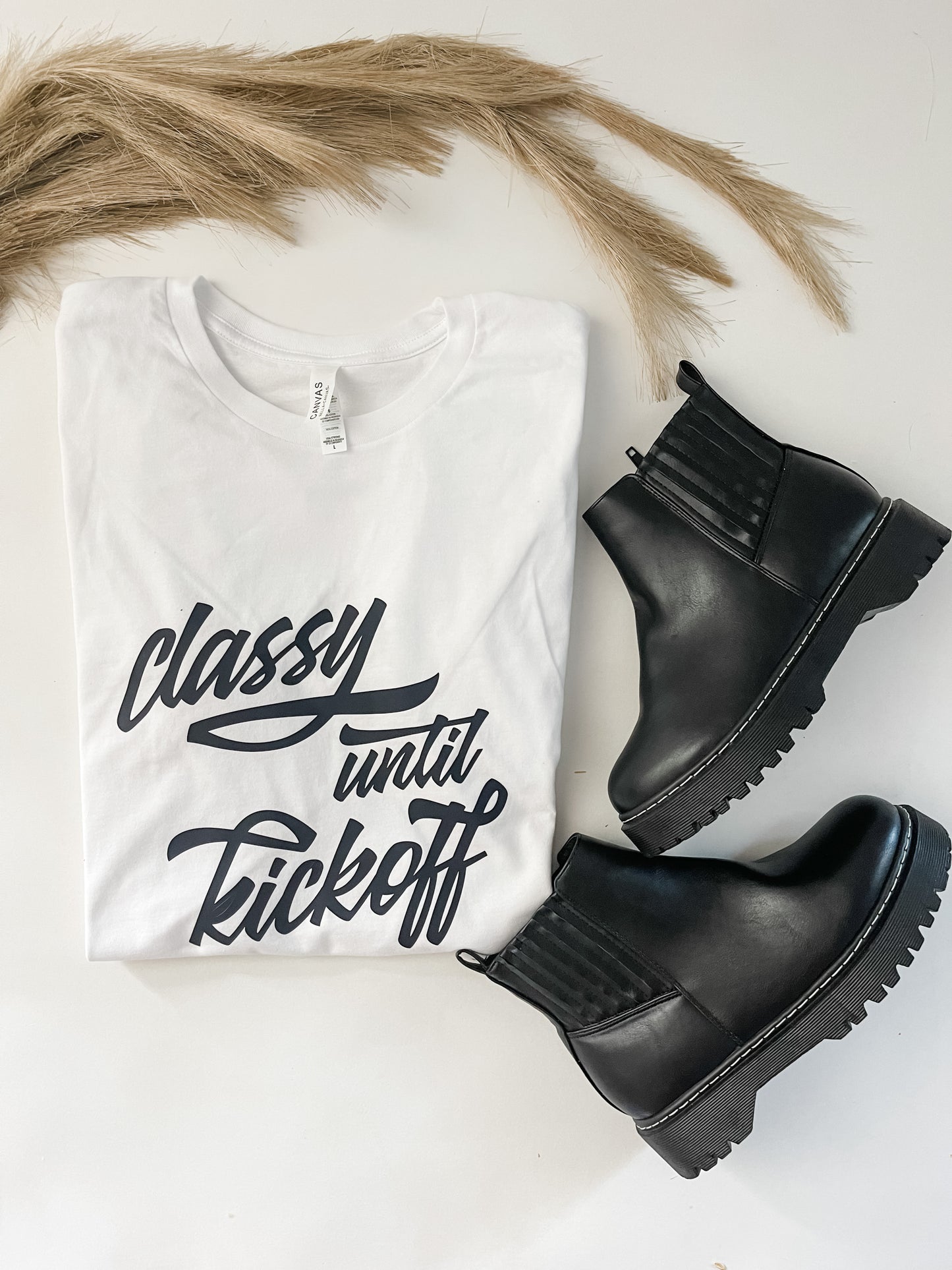 Classy until kickoff tee