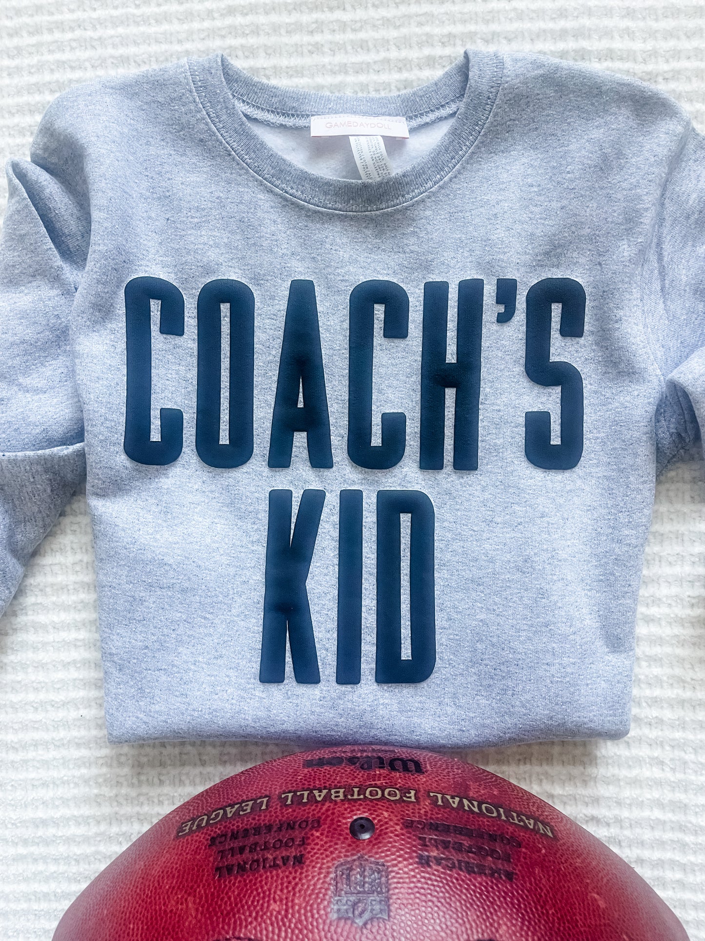 Raised Puff Coach’s Kid Crewneck