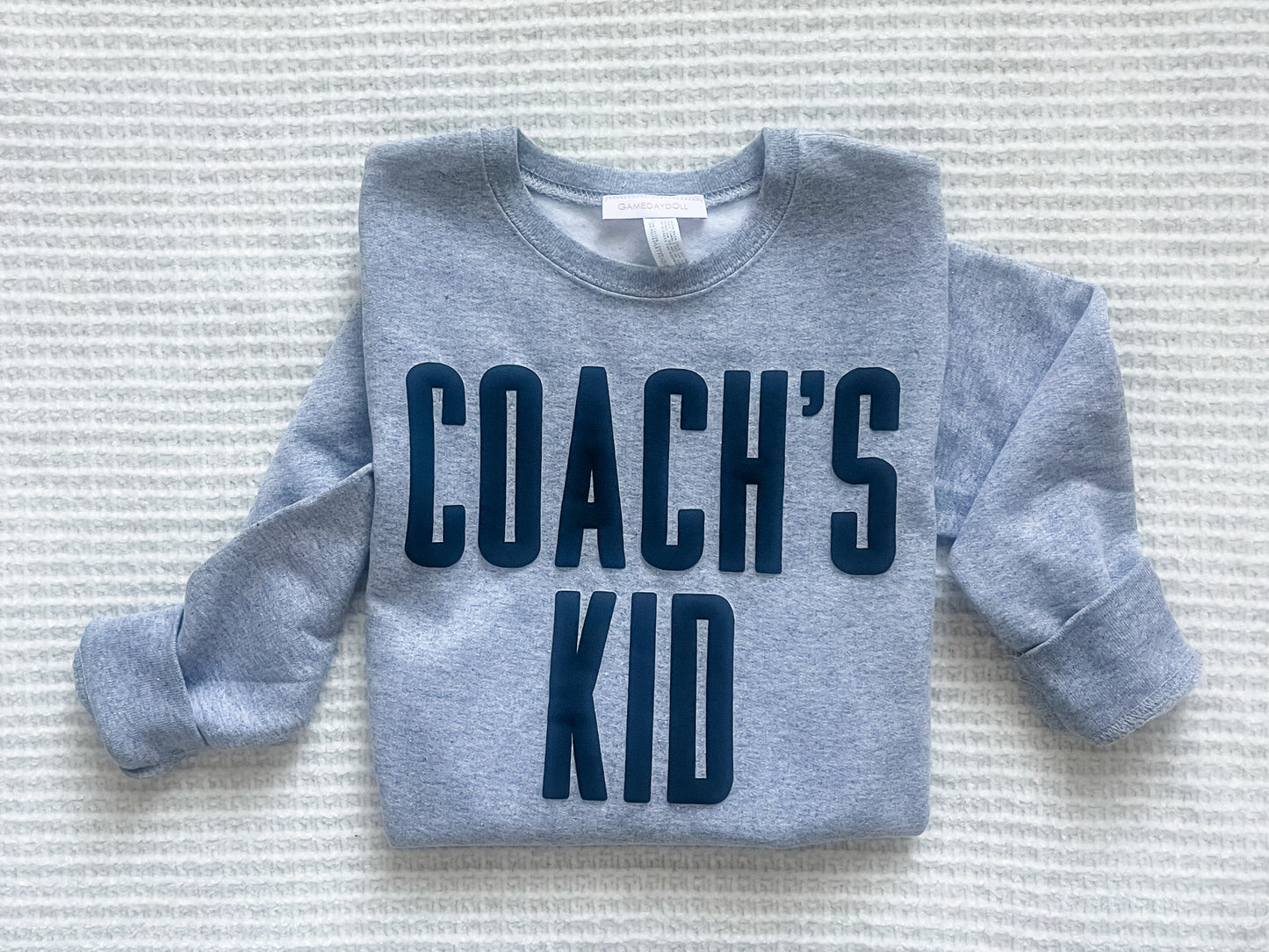 Raised Puff Coach’s Kid Crewneck