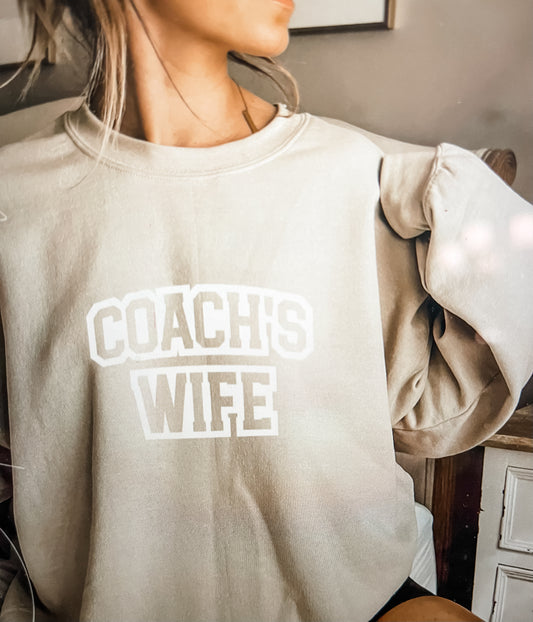 Coach’s Wife tan sweatshirt