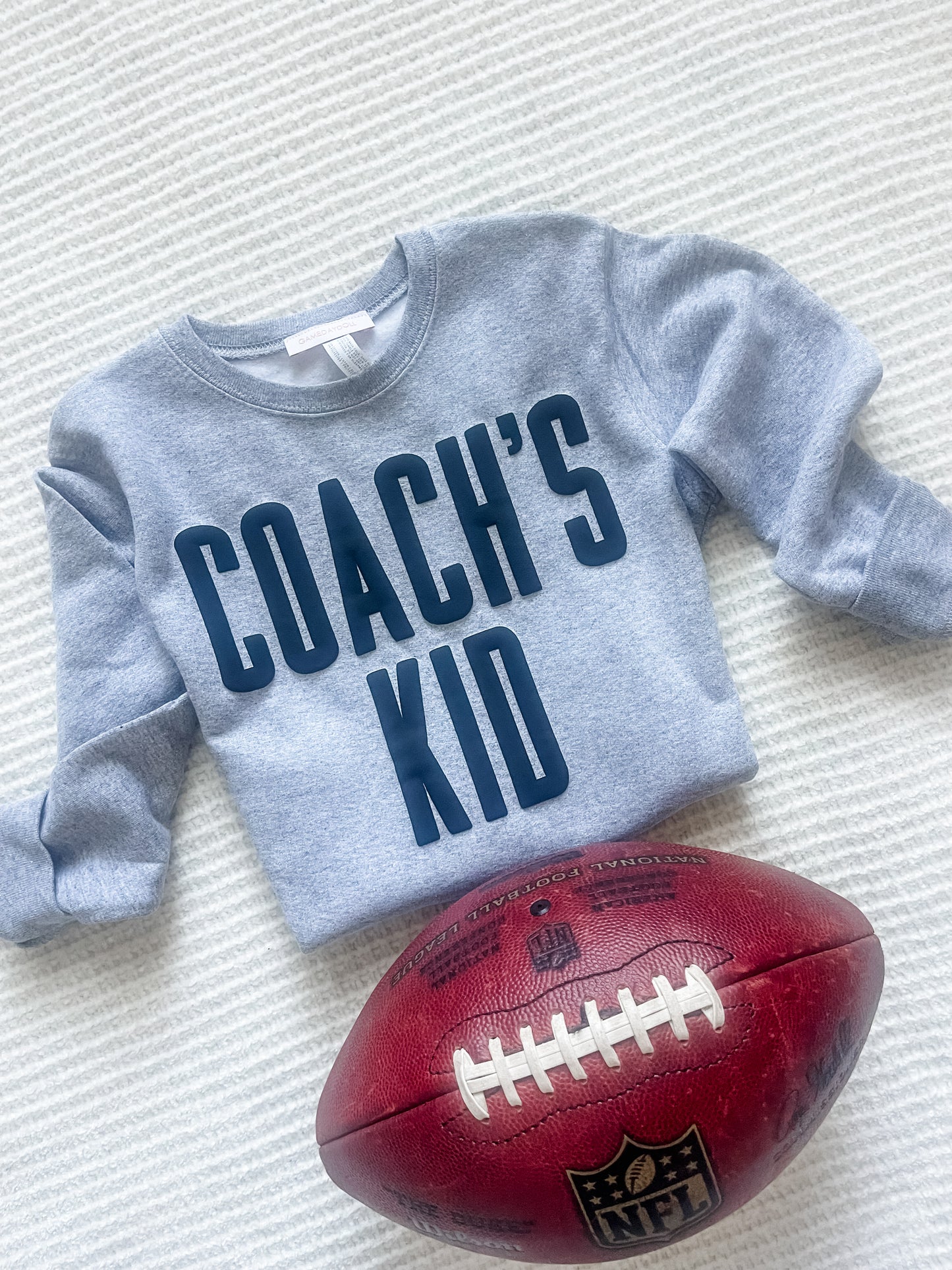 Raised Puff Coach’s Kid Crewneck