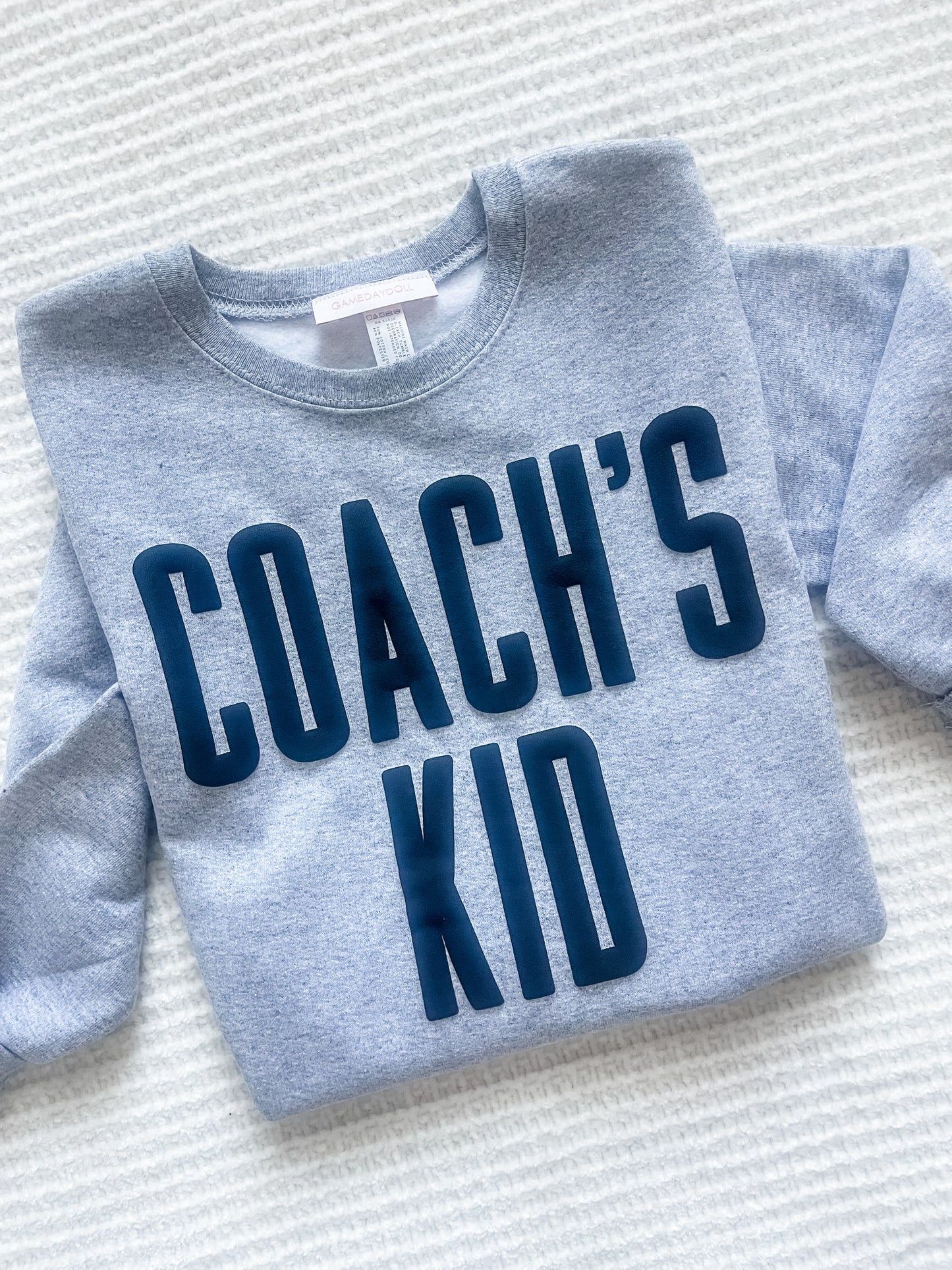 Raised Puff Coach’s Kid Crewneck