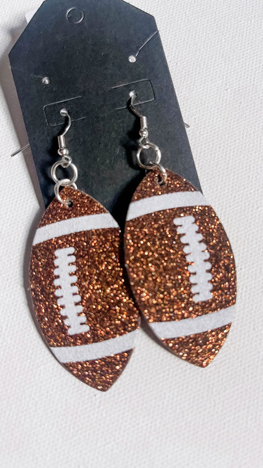 Football sparkle earrings