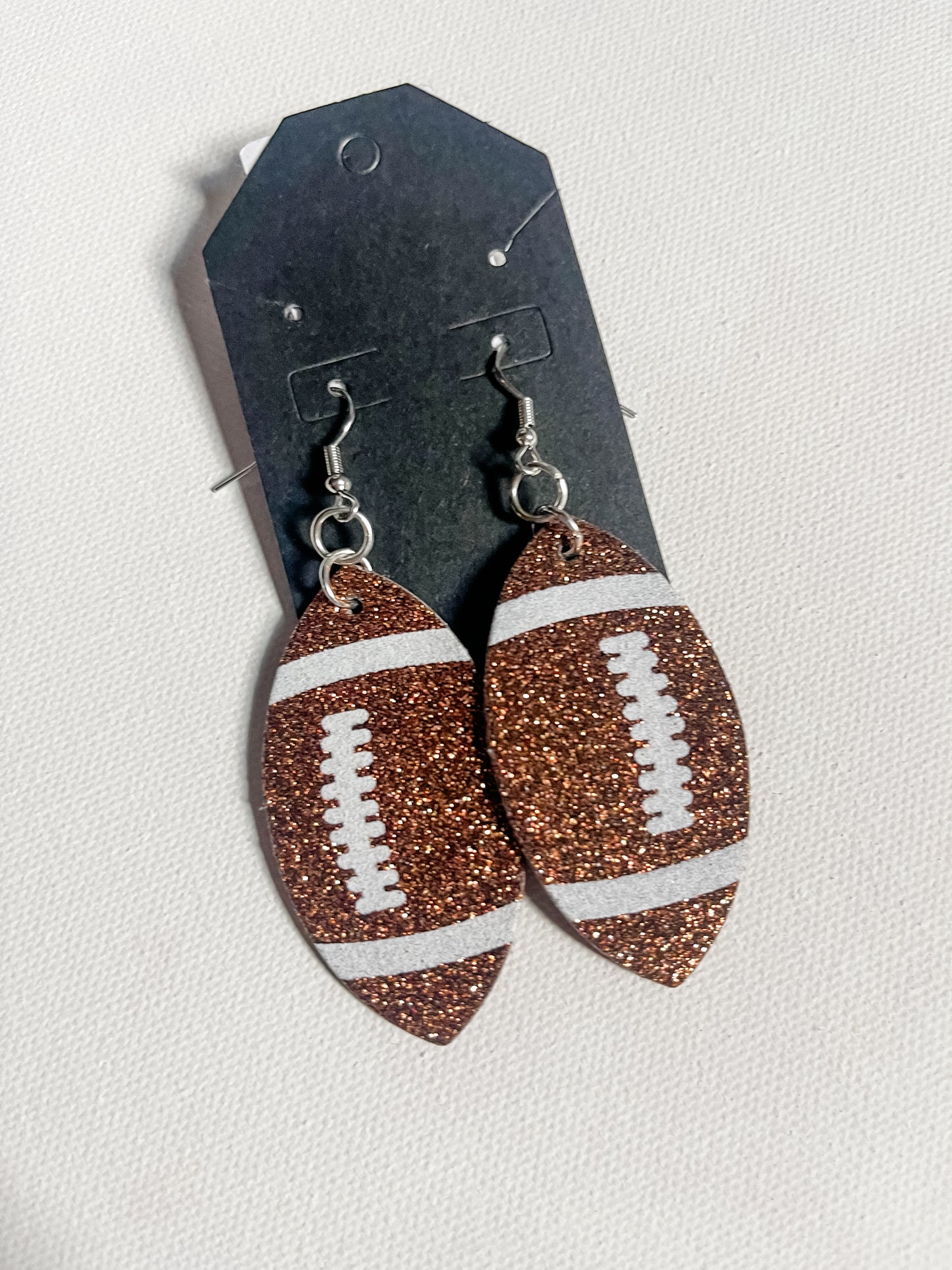 Football sparkle earrings