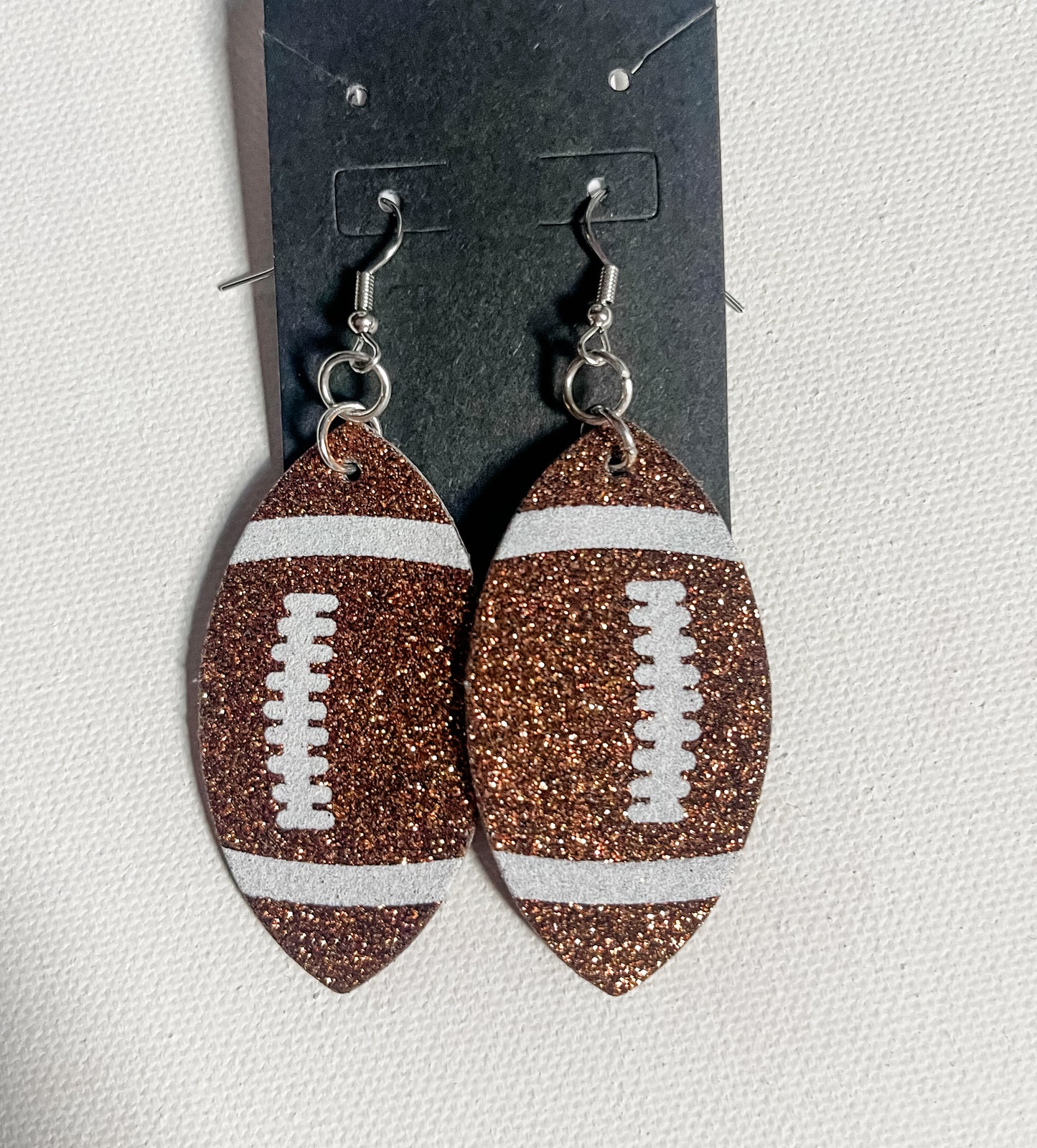 Football sparkle earrings