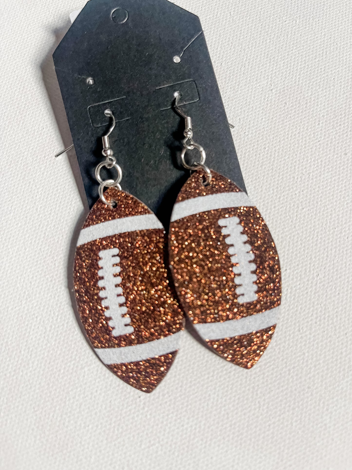 Football sparkle earrings