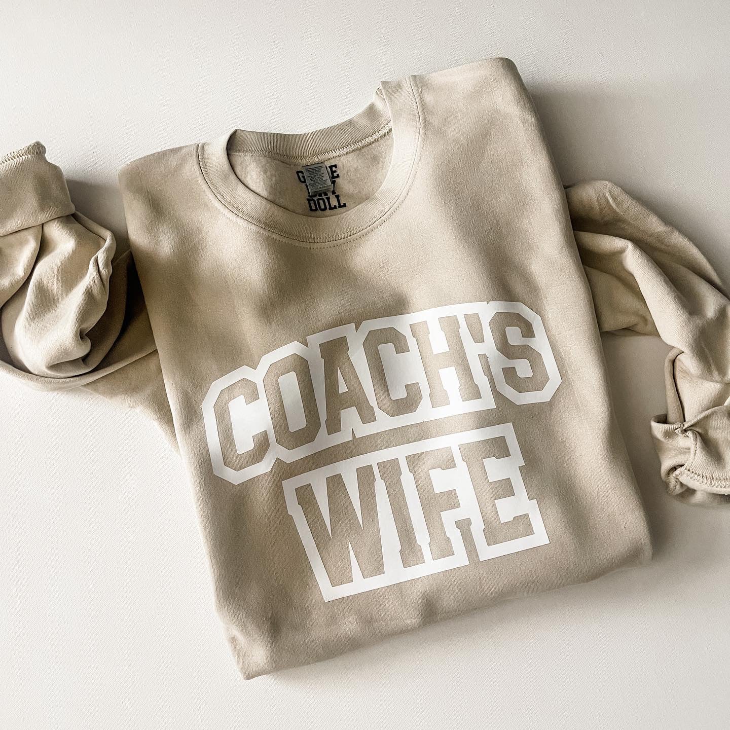 Coach’s Wife tan sweatshirt