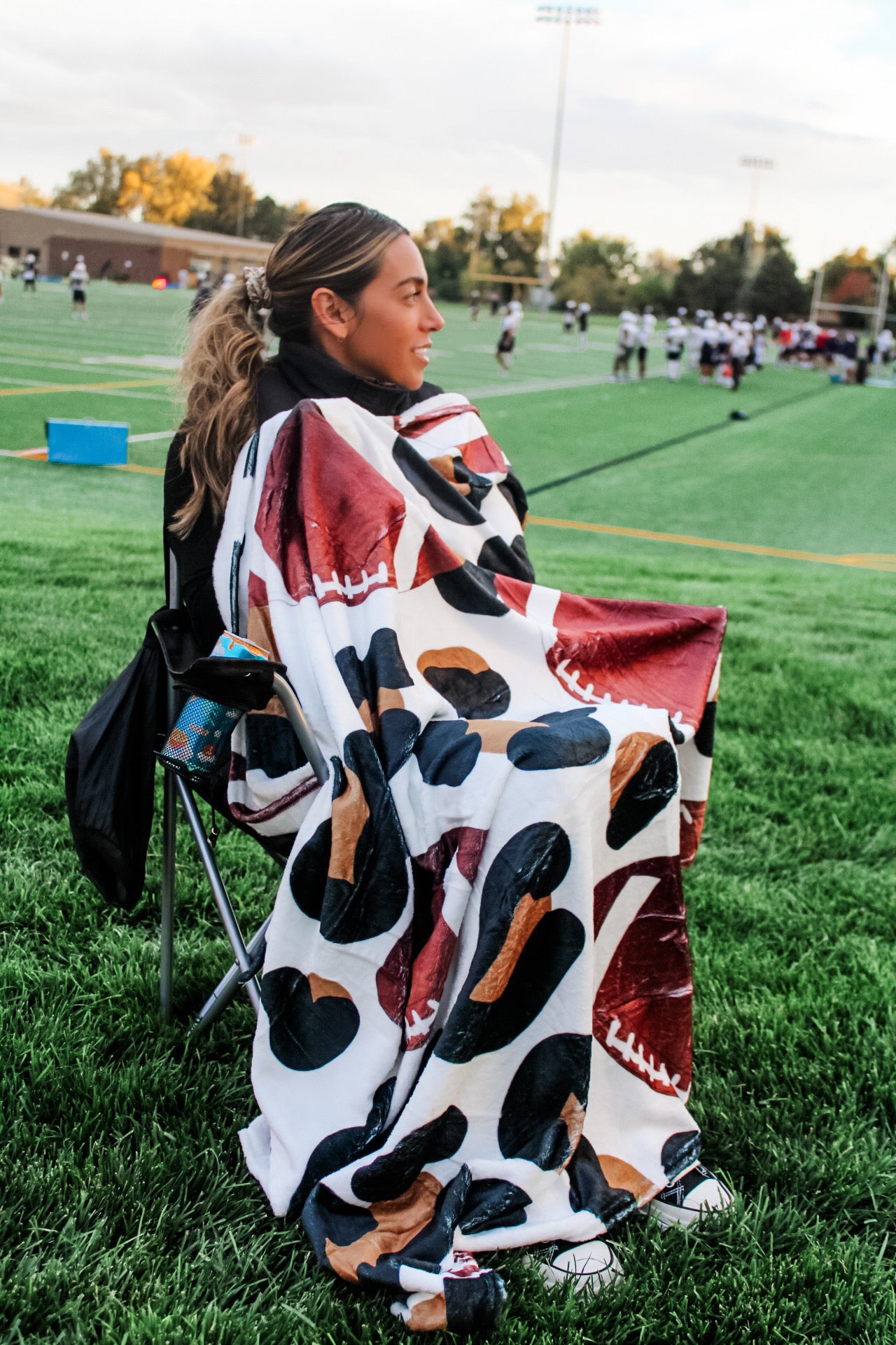 Cheetah Minky Football Blanket